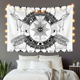 Lofaris Eyes Black And White Bohemian Divination Custom Tapestry